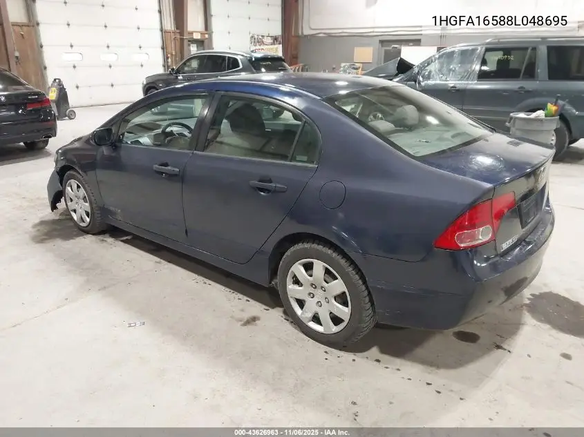 1HGFA16588L048695 2008 Honda Civic Lx