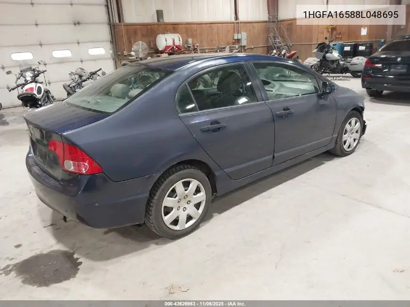 1HGFA16588L048695 2008 Honda Civic Lx
