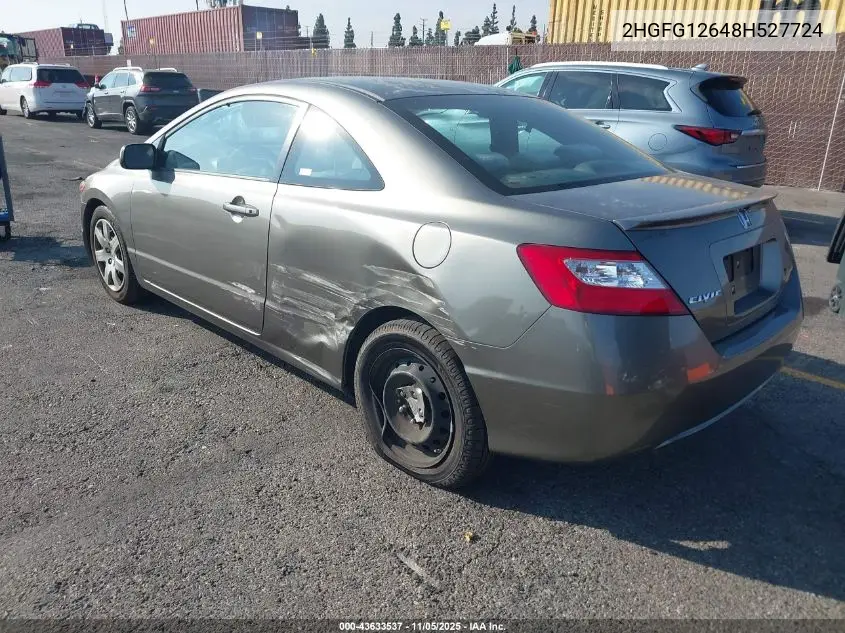 2HGFG12648H527724 2008 Honda Civic Lx