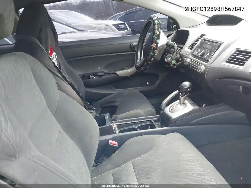 2HGFG12898H567847 2008 Honda Civic Ex