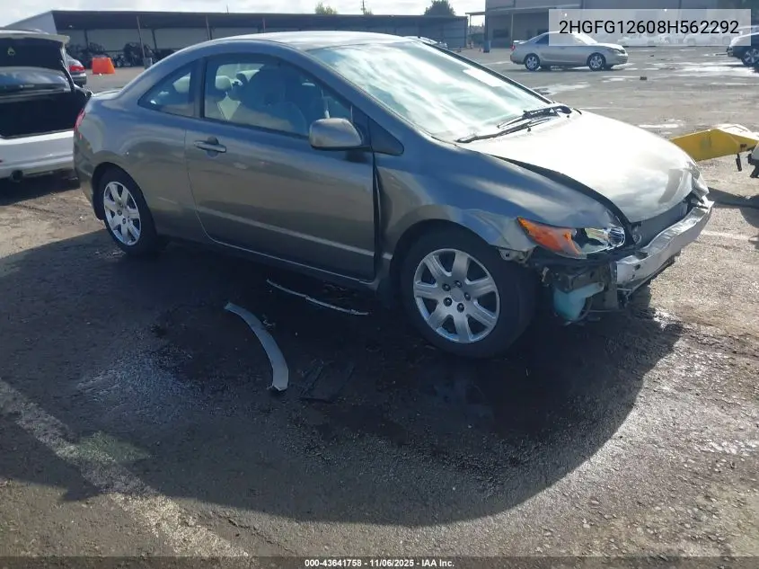 2HGFG12608H562292 2008 Honda Civic Lx