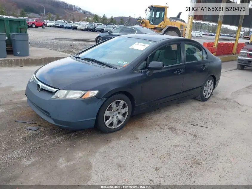 2HGFA165X8H520473 2008 Honda Civic Lx