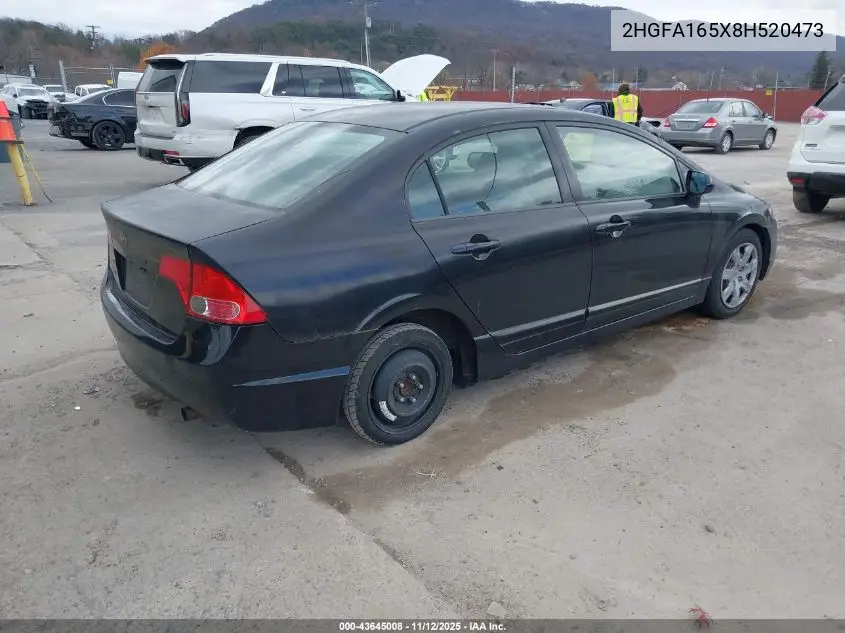 2HGFA165X8H520473 2008 Honda Civic Lx