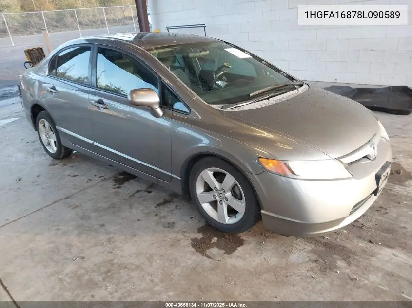 1HGFA16878L090589 2008 Honda Civic Ex