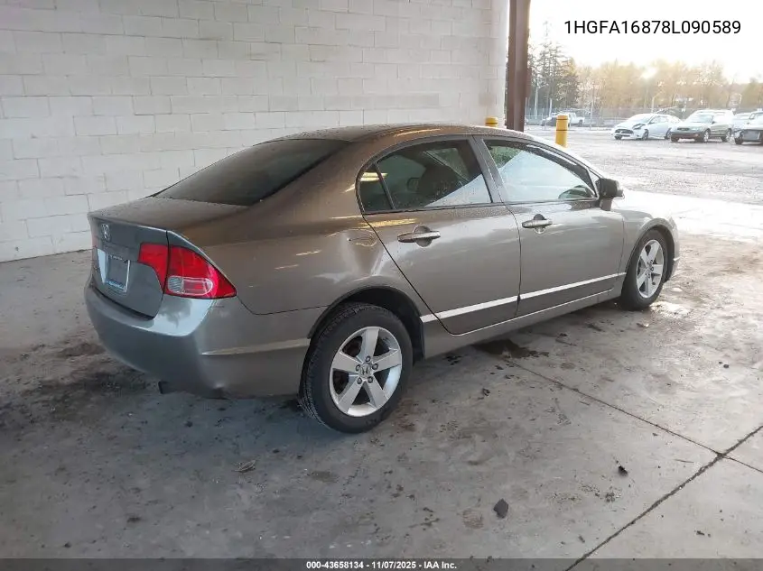 1HGFA16878L090589 2008 Honda Civic Ex