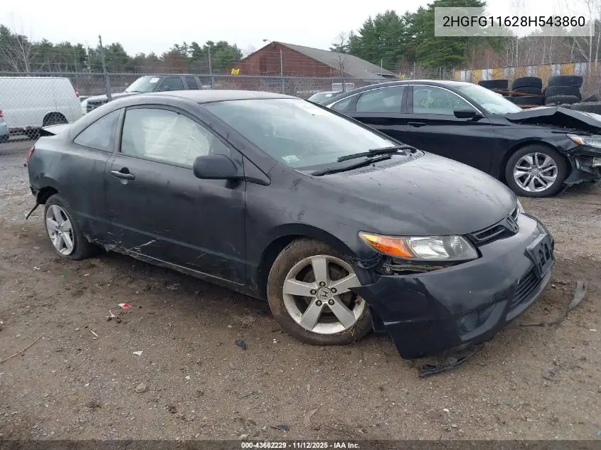2HGFG11628H543860 2008 Honda Civic Lx
