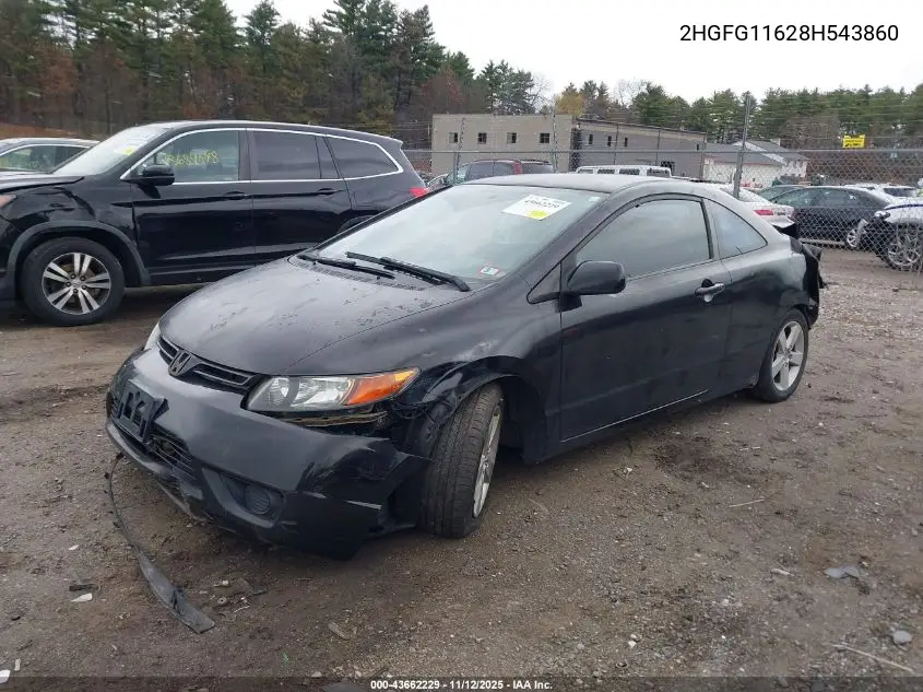 2HGFG11628H543860 2008 Honda Civic Lx