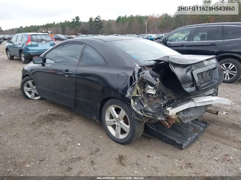 2HGFG11628H543860 2008 Honda Civic Lx
