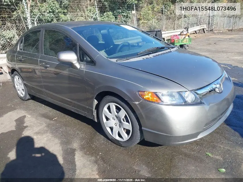 1HGFA15548L073496 2008 Honda Civic Lx