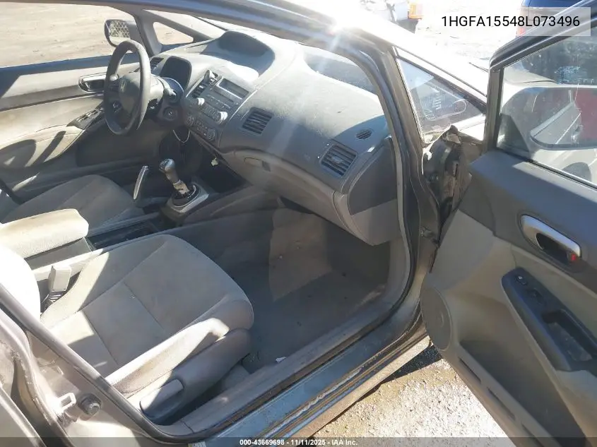 1HGFA15548L073496 2008 Honda Civic Lx