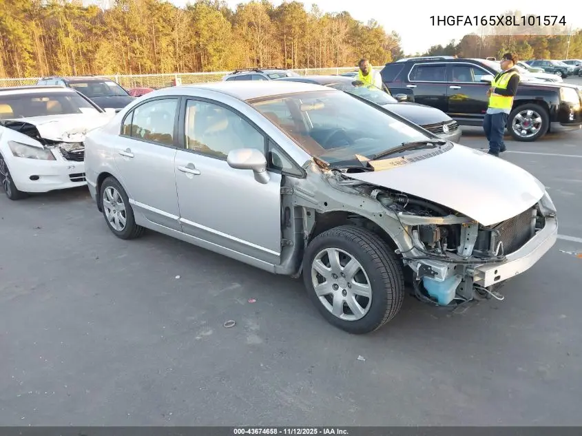 1HGFA165X8L101574 2008 Honda Civic Lx