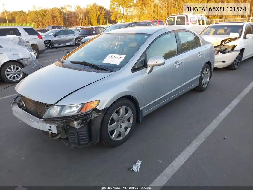 1HGFA165X8L101574 2008 Honda Civic Lx