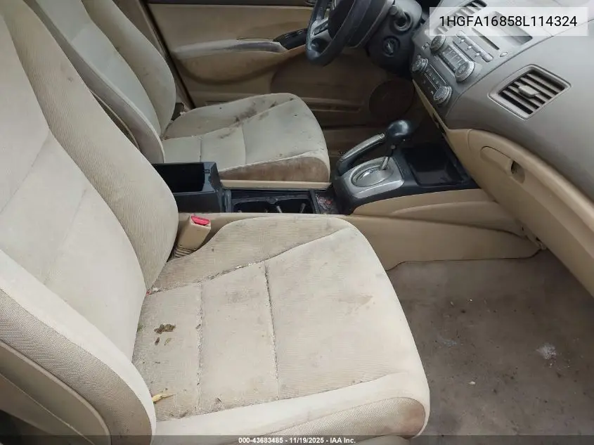 1HGFA16858L114324 2008 Honda Civic Ex