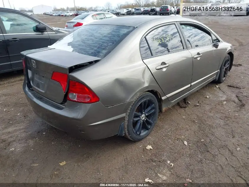 2HGFA16568H332646 2008 Honda Civic Lx