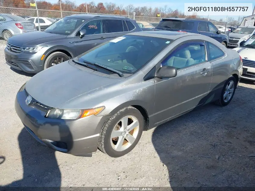 2HGFG11808H557757 2008 Honda Civic Ex