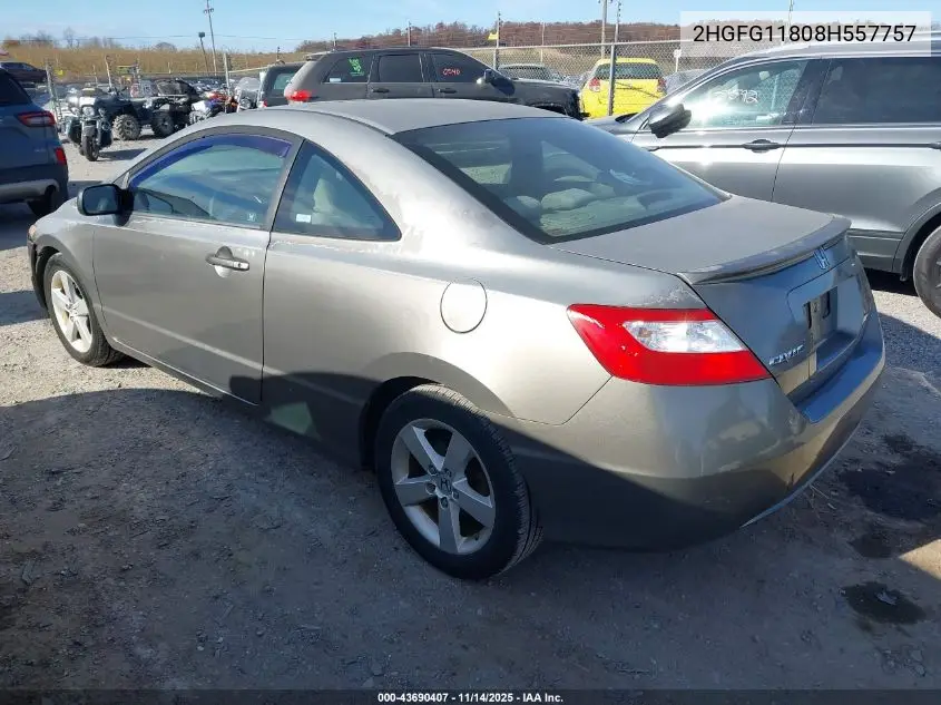 2HGFG11808H557757 2008 Honda Civic Ex