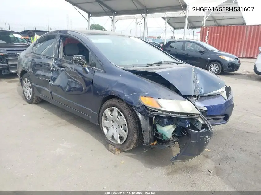 2HGFA16558H531607 2008 Honda Civic Lx