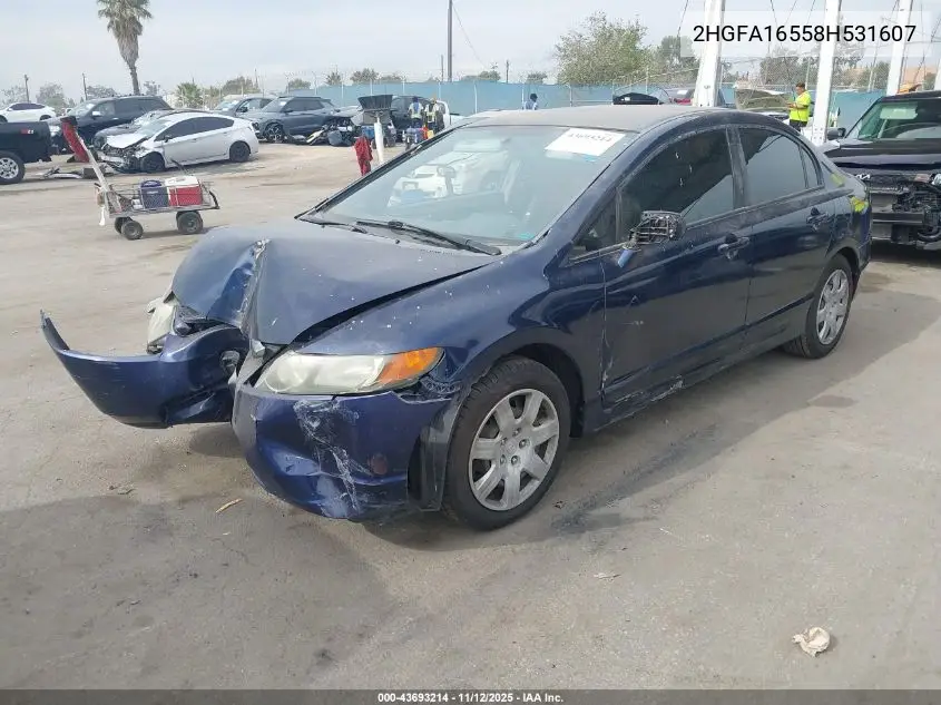 2HGFA16558H531607 2008 Honda Civic Lx