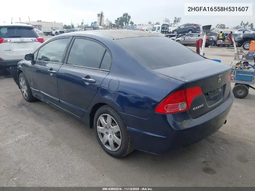 2HGFA16558H531607 2008 Honda Civic Lx