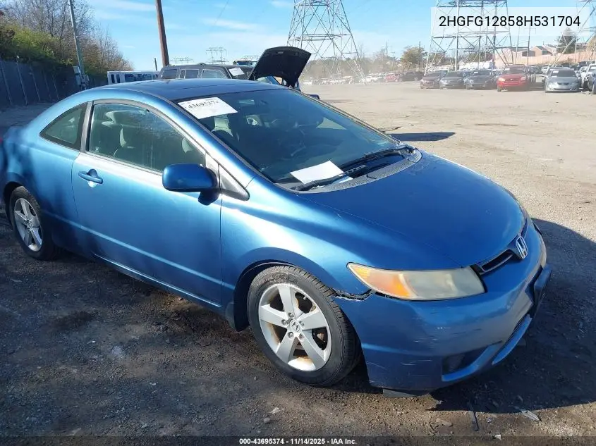 2HGFG12858H531704 2008 Honda Civic Ex