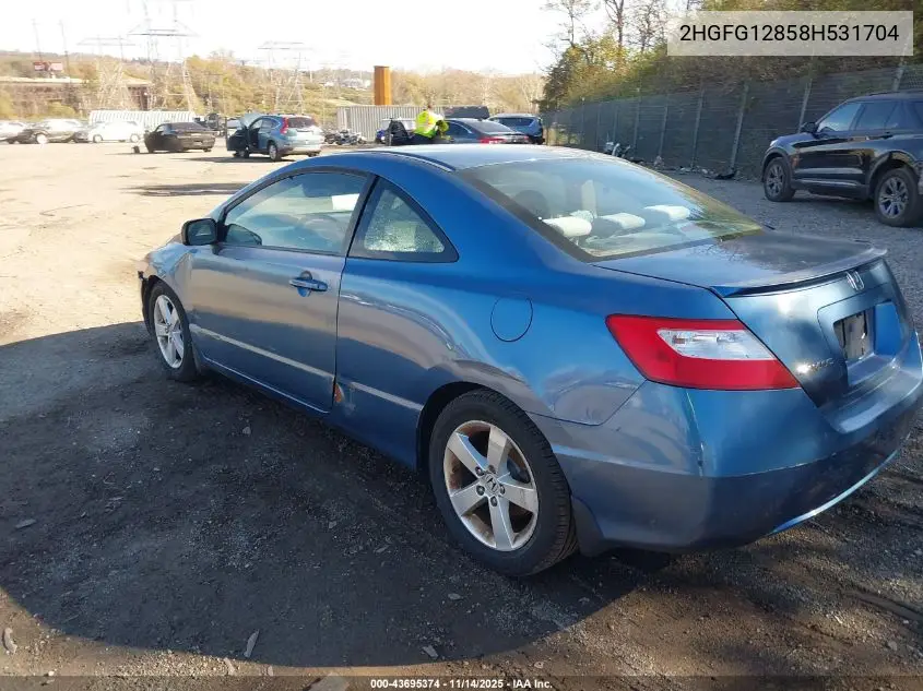 2HGFG12858H531704 2008 Honda Civic Ex