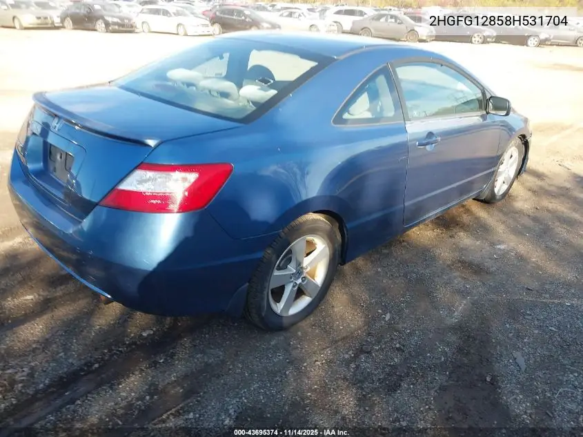 2HGFG12858H531704 2008 Honda Civic Ex