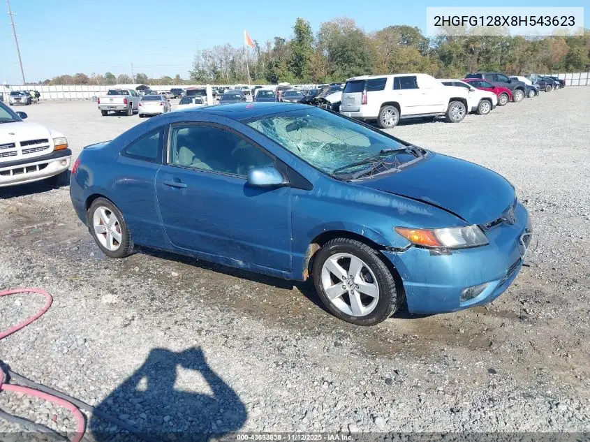 2HGFG128X8H543623 2008 Honda Civic Ex