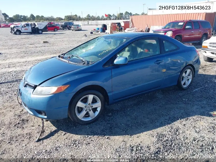 2HGFG128X8H543623 2008 Honda Civic Ex