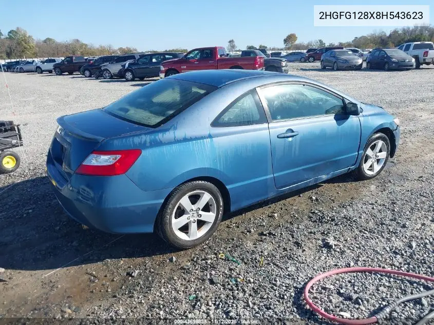 2HGFG128X8H543623 2008 Honda Civic Ex