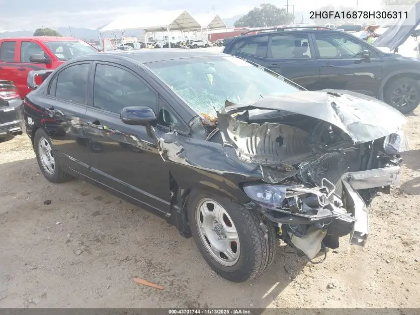 2HGFA16878H306311 2008 Honda Civic Ex