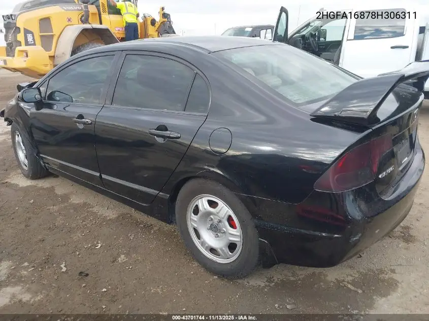 2HGFA16878H306311 2008 Honda Civic Ex
