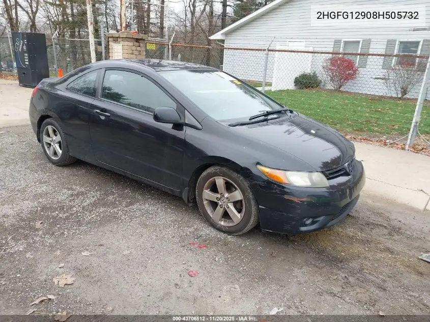 2HGFG12908H505732 2008 Honda Civic Ex-L