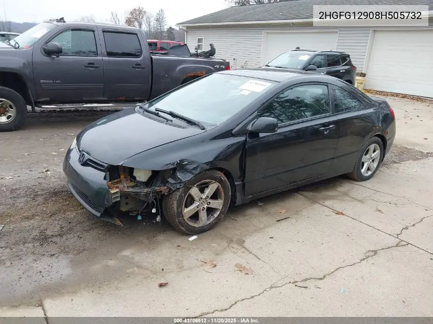 2HGFG12908H505732 2008 Honda Civic Ex-L