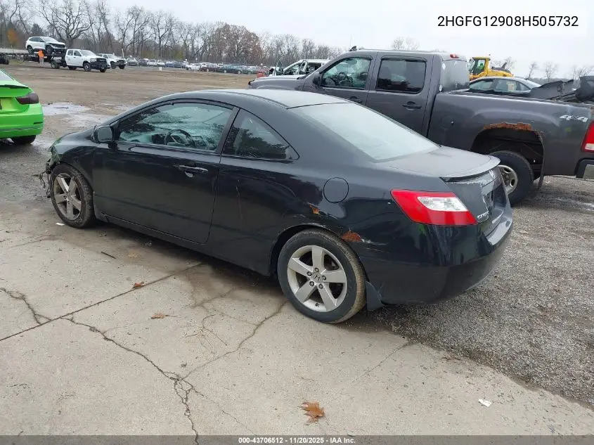 2HGFG12908H505732 2008 Honda Civic Ex-L