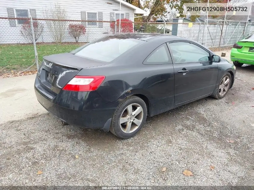 2HGFG12908H505732 2008 Honda Civic Ex-L