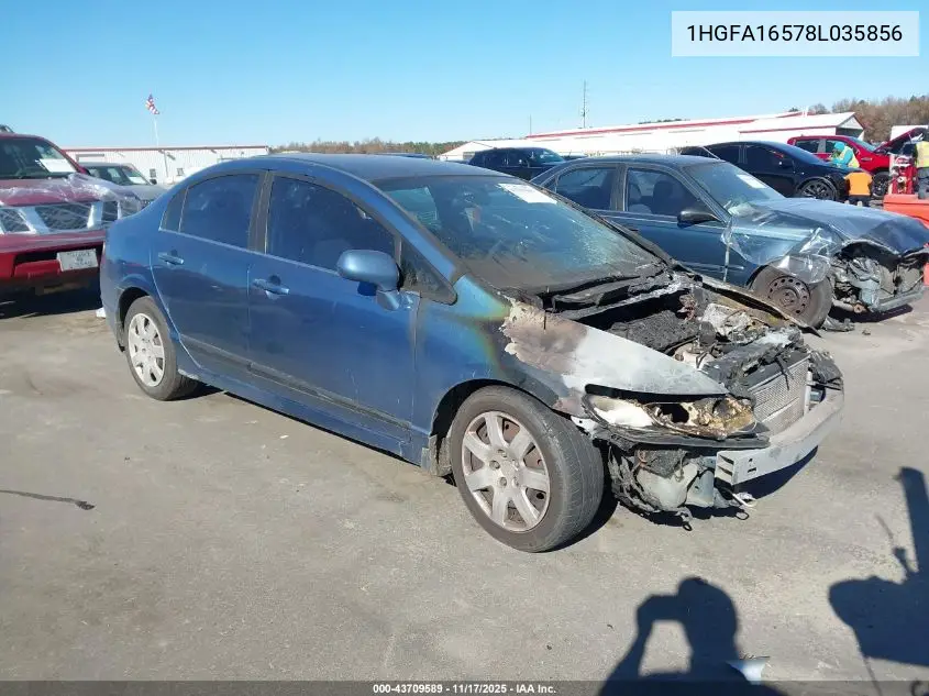 1HGFA16578L035856 2008 Honda Civic Lx