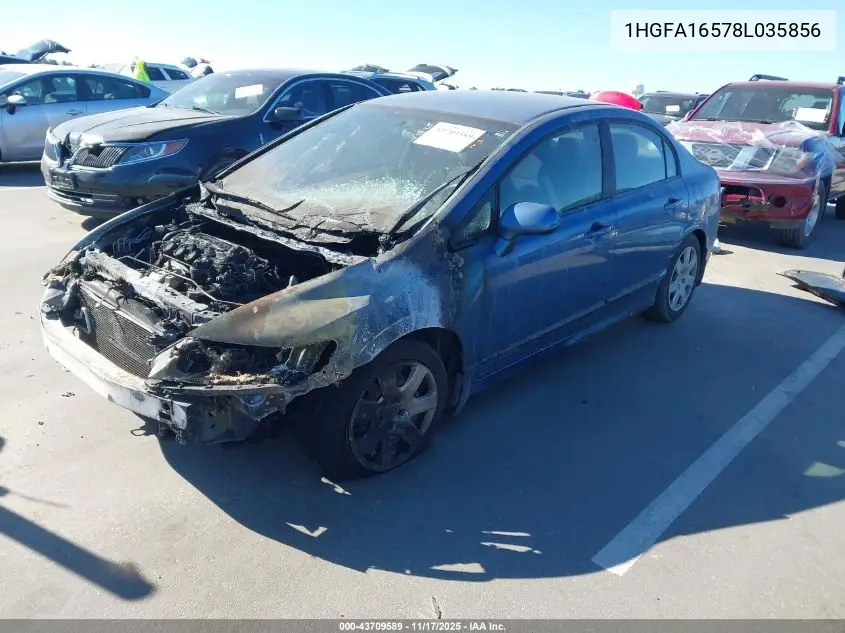 1HGFA16578L035856 2008 Honda Civic Lx