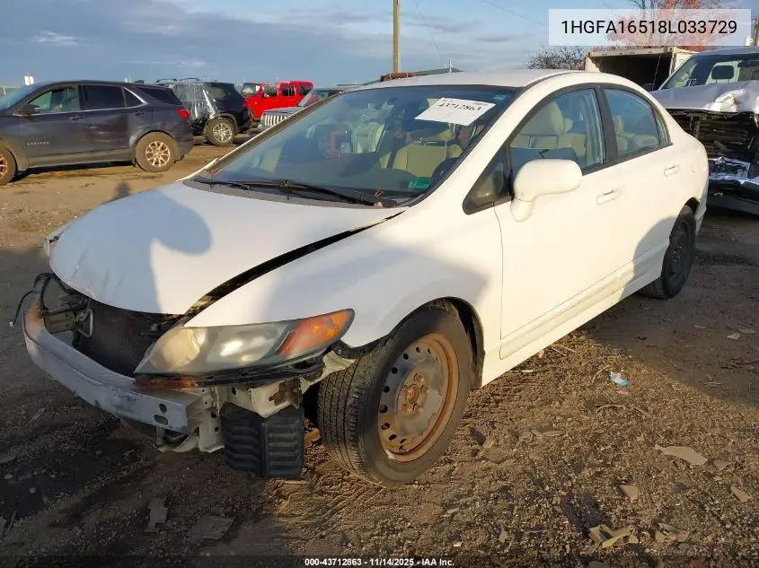 1HGFA16518L033729 2008 Honda Civic Lx