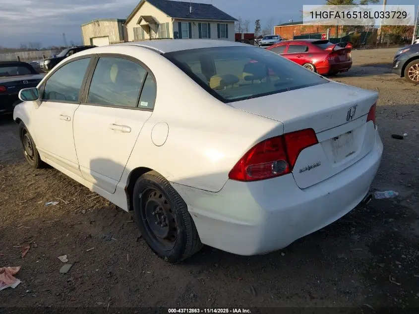 1HGFA16518L033729 2008 Honda Civic Lx