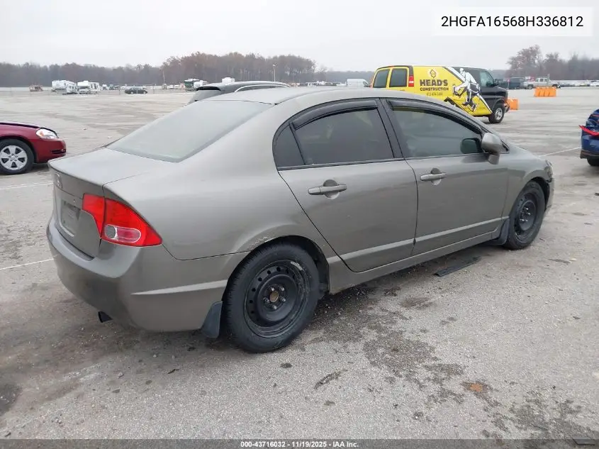 2HGFA16568H336812 2008 Honda Civic Lx