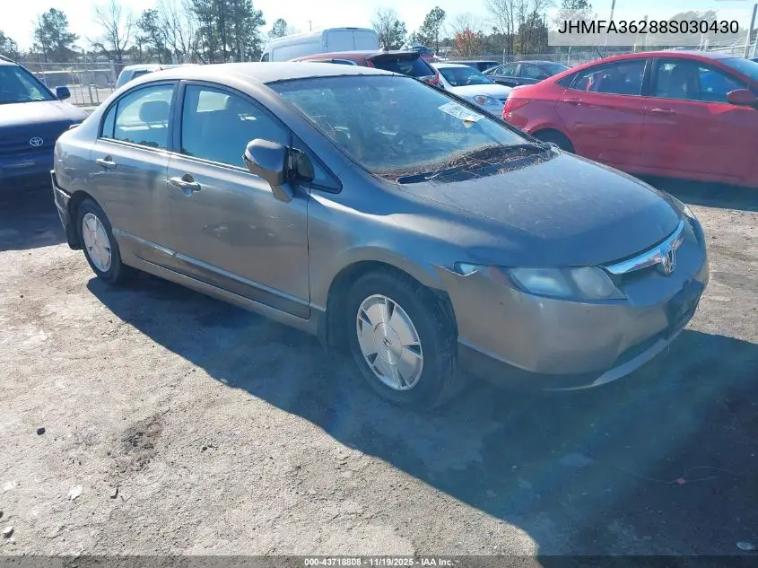 JHMFA36288S030430 2008 Honda Civic Hybrid