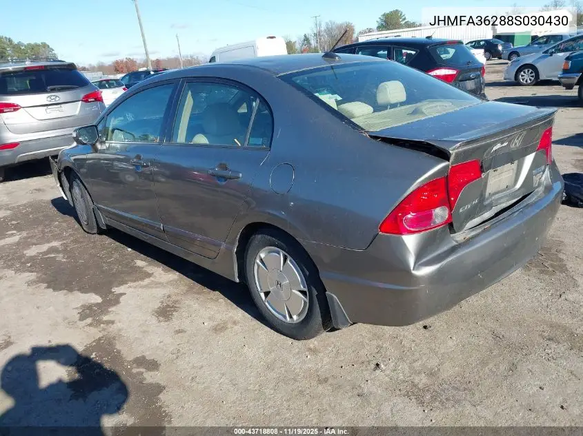 JHMFA36288S030430 2008 Honda Civic Hybrid