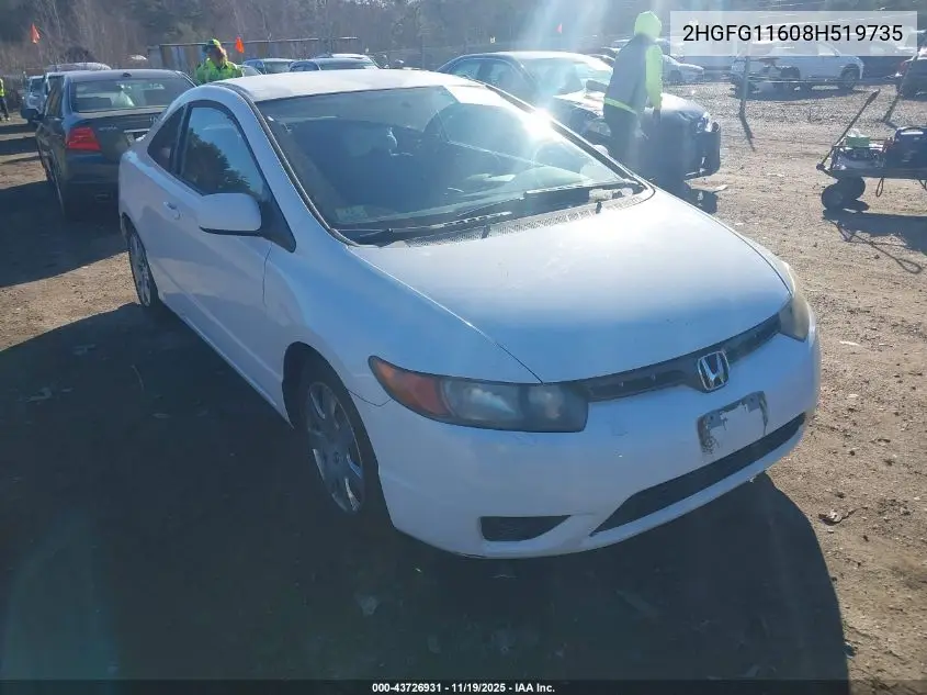 2HGFG11608H519735 2008 Honda Civic Lx