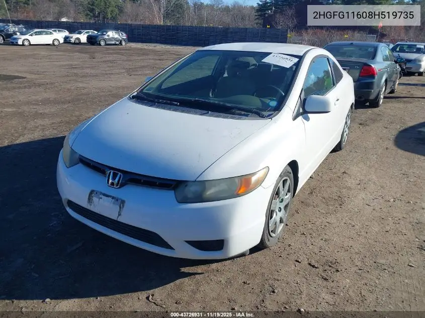 2HGFG11608H519735 2008 Honda Civic Lx