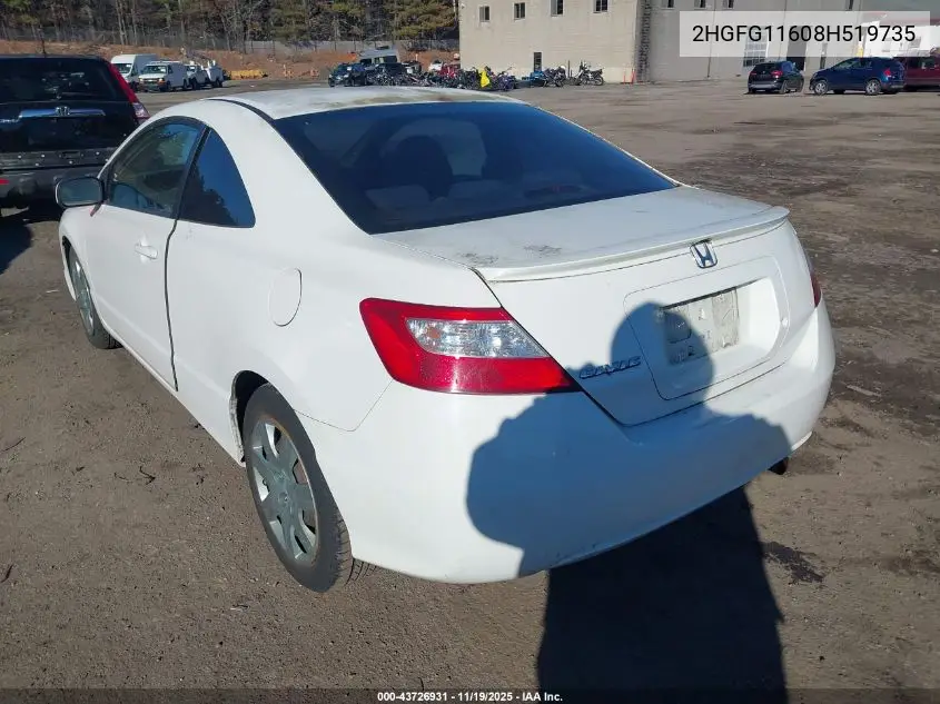 2HGFG11608H519735 2008 Honda Civic Lx