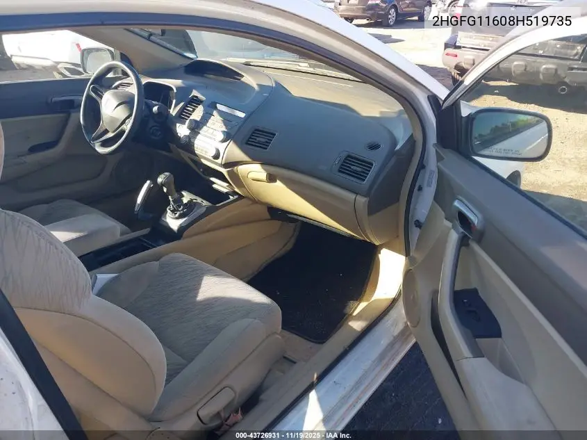 2HGFG11608H519735 2008 Honda Civic Lx