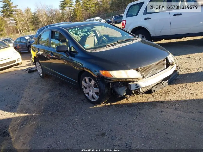 2HGFA16578H319579 2008 Honda Civic Lx