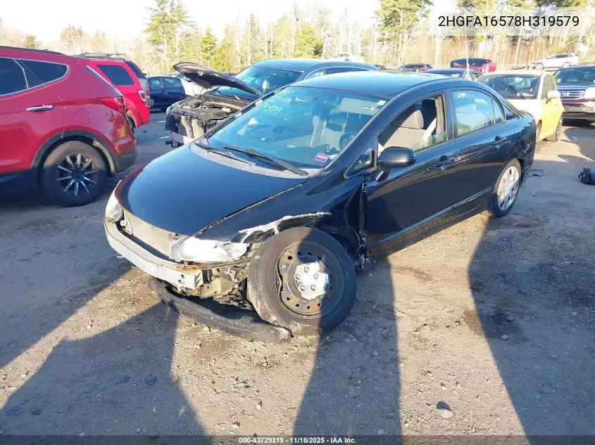 2HGFA16578H319579 2008 Honda Civic Lx