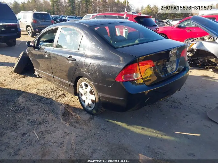 2HGFA16578H319579 2008 Honda Civic Lx