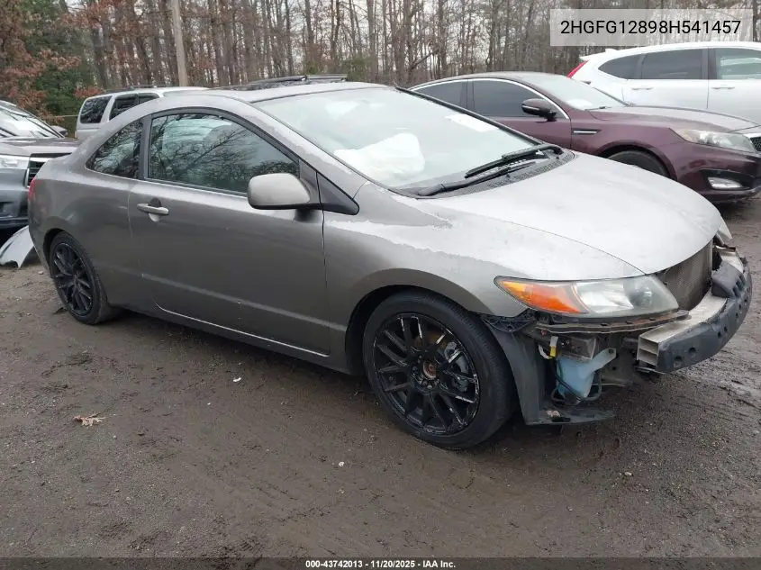 2HGFG12898H541457 2008 Honda Civic Ex
